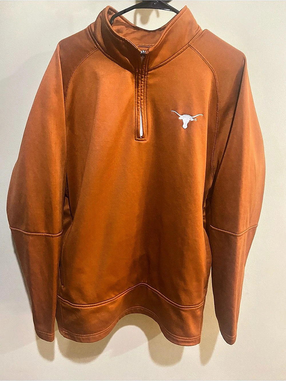 Texas Longhorns Quarter-Zip Performance Jacket in Orange Like New